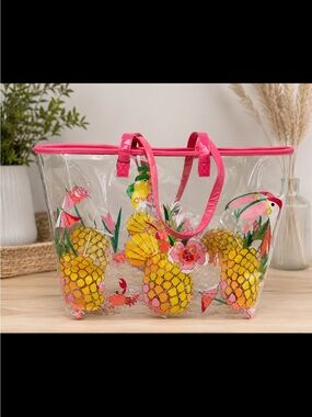 Vera Bradley clear beach tote bag